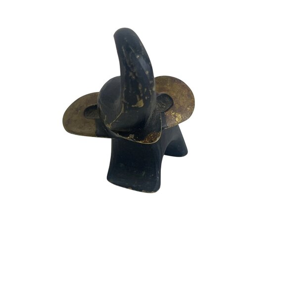 Vintage Bronze Elephant Figurine Decorative Collectible Miniature - Picture 3 of 8